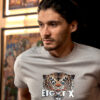 EIGHT X Feline Graphic T-Shirt - Grey/black - Imagen 4