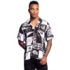 EIGHT X SAMO Relaxed Fit Short Sleeve Button Down Shirt