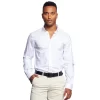 EIGHTX Solid Cotton Slim Fit Button Down Shirt