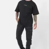 SIXTH JUNE TACTICAL CARGO PANTS BLACK/CREAM - Imagen 4