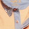 EIGHT X ORANGE POLO SHIRT WITH CHECKERED COLLAR - Imagen 3