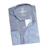 EIGHT X DOUBLE STRIPED COTTON BUTTON DOWN SHIRT