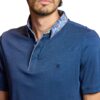 EIGHT X NAVY POLO SHIRT WITH FLORAL COLLAR - Imagen 2