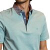 EIGHT X SAGE GREEN POLO SHIRT WITH COLORFUL COLLAR - Imagen 2