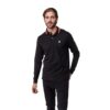 JAMESBARK LS POLO BLACK STRIPED