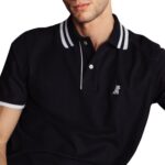 JAMESBARK POLO COLLAR STRIPED BLACK - Imagen 2