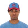 CULT OF INDIVIDUALITY CLEAN LOGO MESH BACK TRUCKER CURVED VISOR IN VINTAGE BLUE
