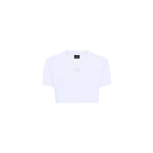 MONASTERY ANDRETTI WHITE/ROSE CROP TOP WOMEN