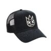 CULT OF INDIVIDUALITY WHITE CLEAN LOGO MESH BACK TRUCKER IN BLACK - Imagen 2