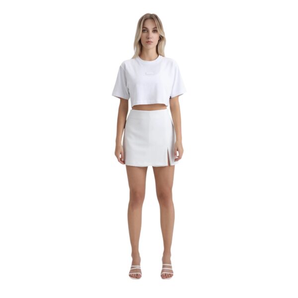 MONASTERY ANDRETTI WHITE/ROSE CROP TOP WOMEN - Image 2