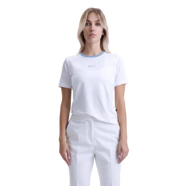 MONASTERY KOENI WHITE/BLUE TSHIRT WOMEN - Image 2