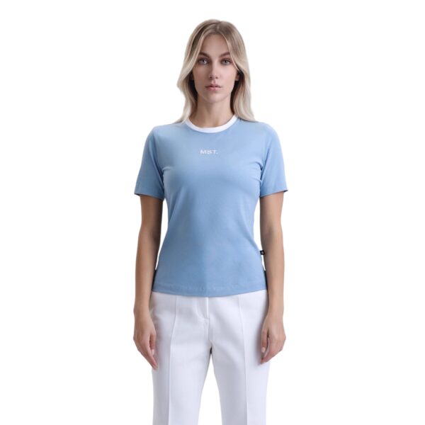 MONASTERY KOENI WHITE/BLUE TSHIRT WOMEN - Image 5