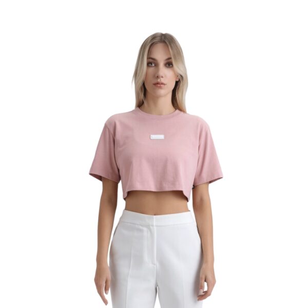 MONASTERY ANDRETTI WHITE/ROSE CROP TOP WOMEN - Image 6