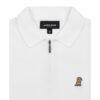 JAMES BARK ZIPPER COLLAR POLO SHIRT WHITE