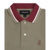 JAMES BARK CONTRAST NECK LINES DETAIL POLO SHIRT GREIGE