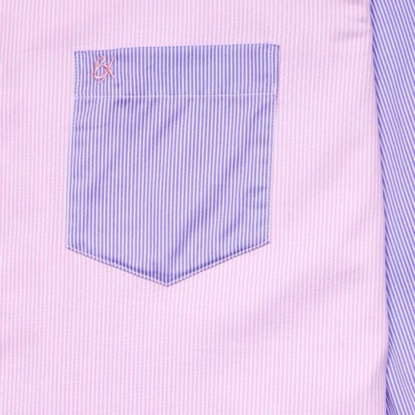 EIGHT X PINK + BLUE STRIPED BUTTON DOWN SHIRT - Image 2