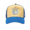 CULT OF INDIVIDUALITY CLEAN LOGO MESH BACK TRUCKER CURVED VISOR IN VINTAGE YELLOW