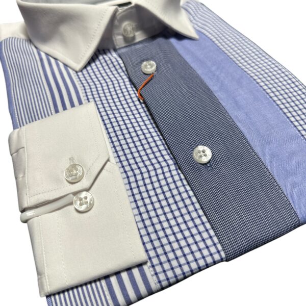 EIGHT X SHIRTS WHITE BLUE SQUARE - Image 2