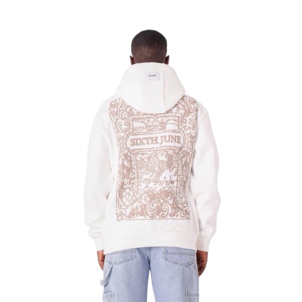 SIXTH JUNE HOODIE AZULEJOS BACK PRINT CREAM - Image 3