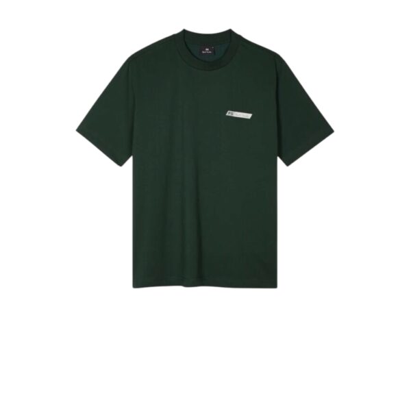 PAUL SMITH TILT LOGO TSHIRT WHITE/GREEN/NAVY - Image 3