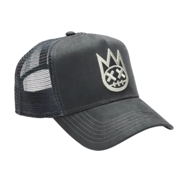 CULT INDIVIDUALITY SHIMUCHAN LOGO MESH BACK TRUCKER HAT IN VINTAGE CHARCOAL - Imagen 2