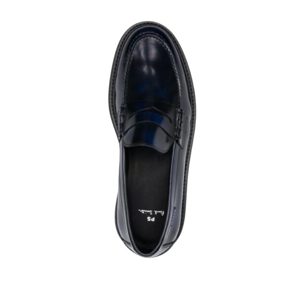 PAUL SMITH DARK NAVY LEATHER BOLZANO LOAFERS SHOES