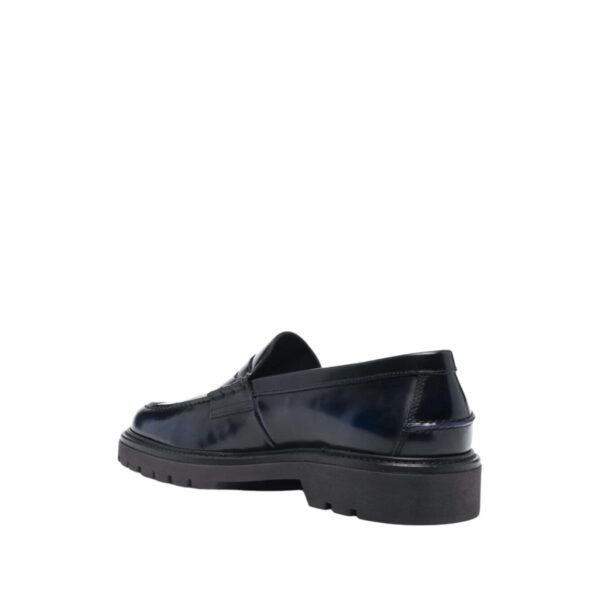 PAUL SMITH DARK NAVY LEATHER BOLZANO LOAFERS SHOES - Image 3