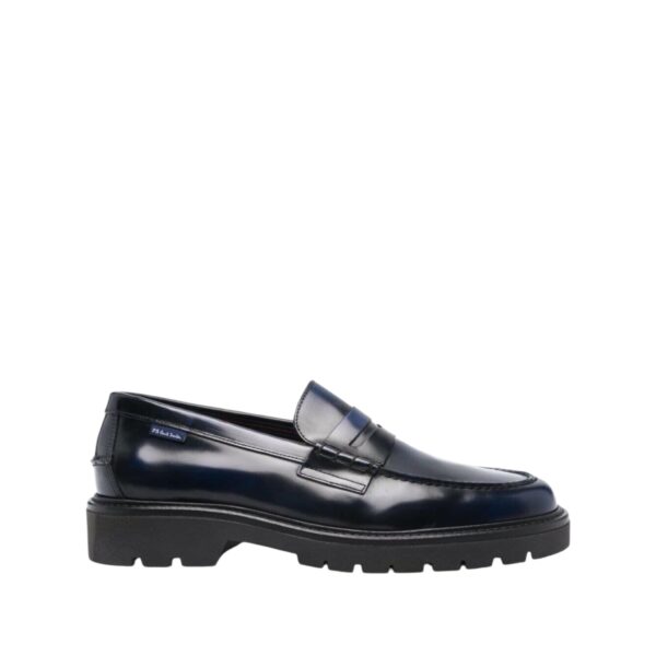 PAUL SMITH DARK NAVY LEATHER BOLZANO LOAFERS SHOES - Image 4