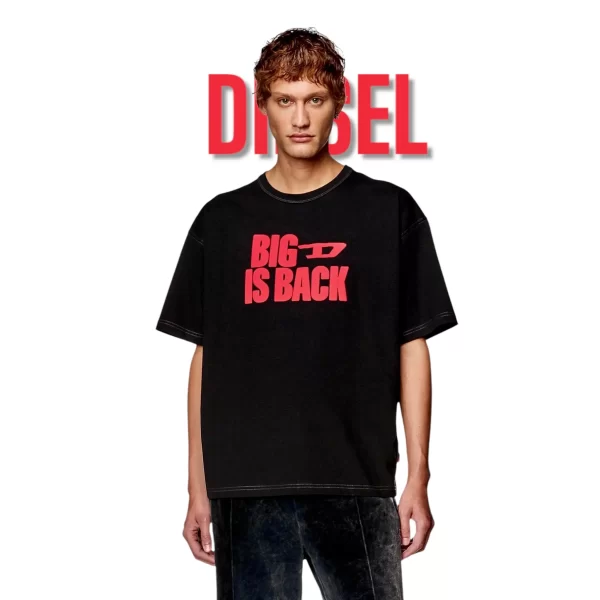 DIESEL BIG D TSHIRT BLACK / WHITE - Imagen 2