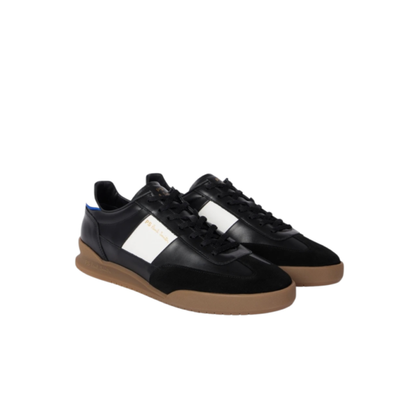 PAUL SMITH BLACK AND WHITE DOVER PANEL SNEAKERS