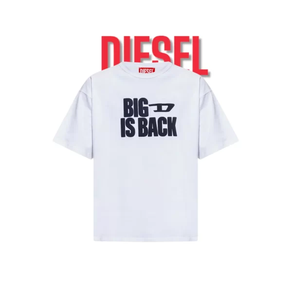 DIESEL BIG D TSHIRT BLACK / WHITE - Imagen 4