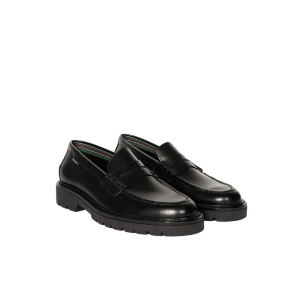 PAUL SMITH BLACK LEATHER BOLZANO LOAFERS