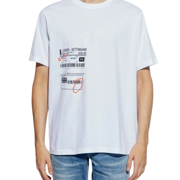 PAUL SMITH BARCODE TSHIRT WHITE - Imagen 2