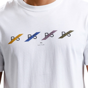 PAUL SMITH ROW MULTI WHITE TSHIRT
