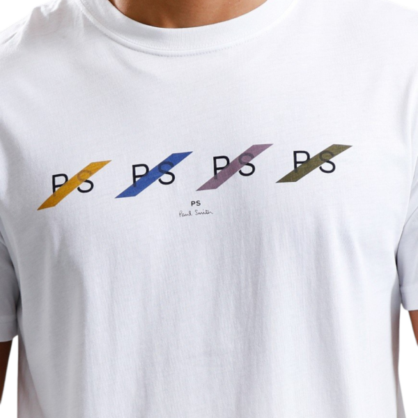 PAUL SMITH ROW MULTI WHITE TSHIRT