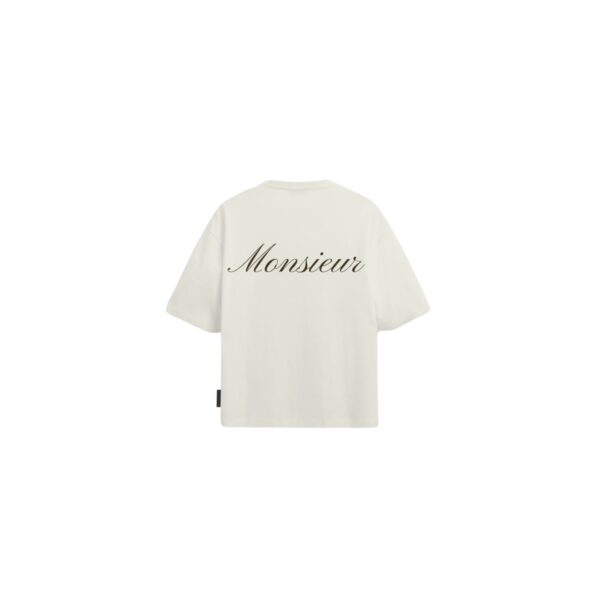 LE MONSIEUR TSHIRT SIGNUTARE  WHITE  / GREEN - Imagen 2