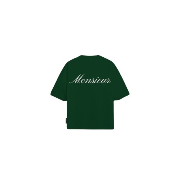 LE MONSIEUR TSHIRT SIGNUTARE  WHITE  / GREEN - Imagen 3