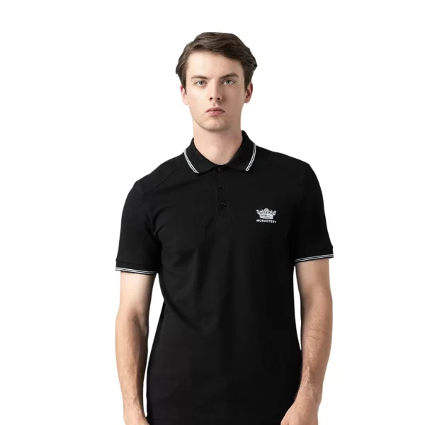 MONASTERY FRANZ POLOS WHITE / BLACK - Imagen 7