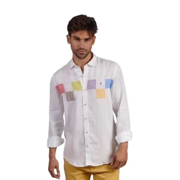 EIGHT X Minos Button Up Shirt - White/Multicolor