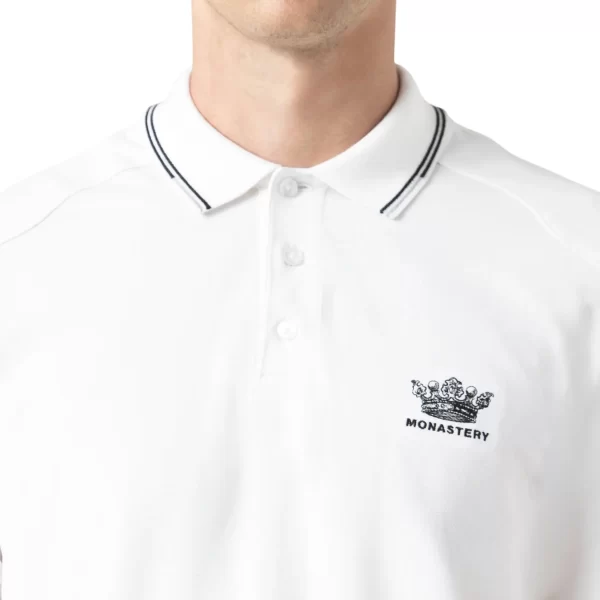 MONASTERY FRANZ POLOS WHITE / BLACK - Imagen 2