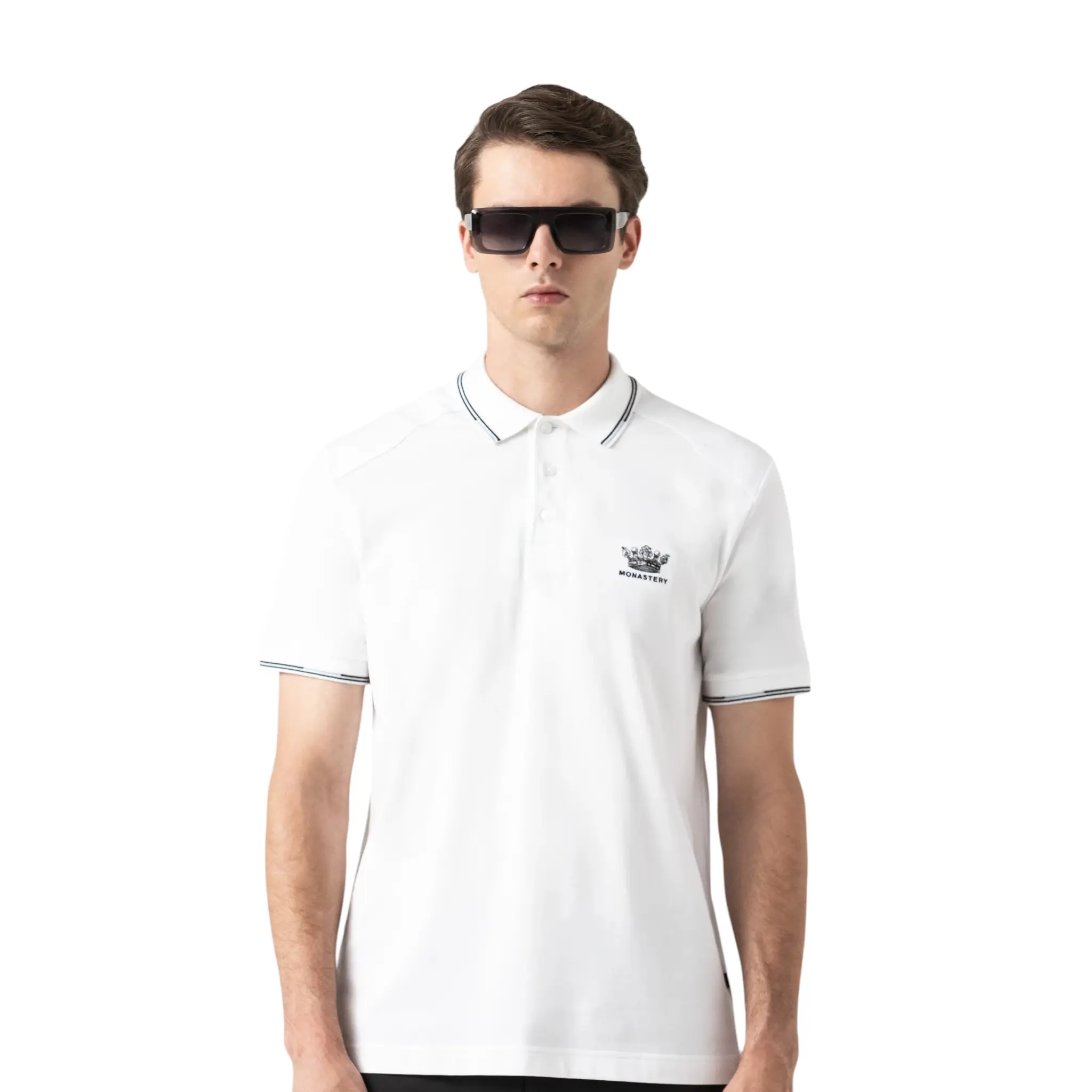 MONASTERY FRANZ POLOS WHITE / BLACK