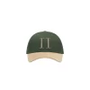 LES DEUX Baseball Cap Contrast Green Suede II
