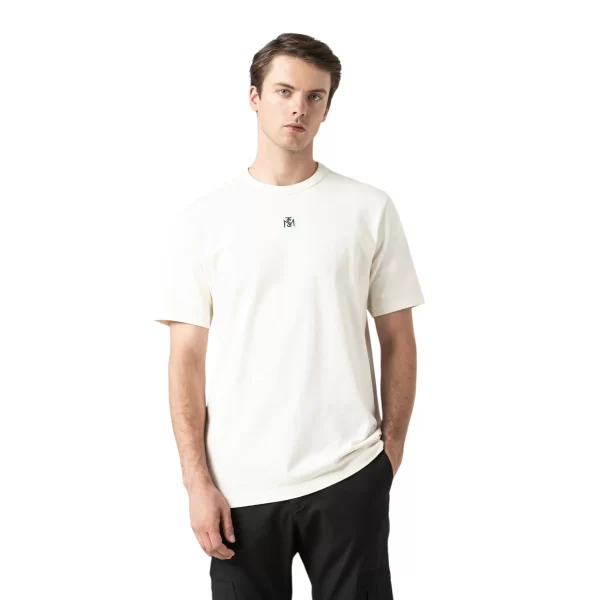 MONASTERY MACALAN TSHIRT BLACK / EGRET