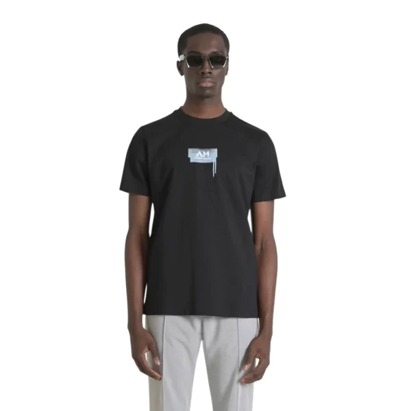 ANTONY MORATO REGULAR FIT T-SHIRT WITH LOGO WHITE / BLACK /LIGHT BLUE - Imagen 2