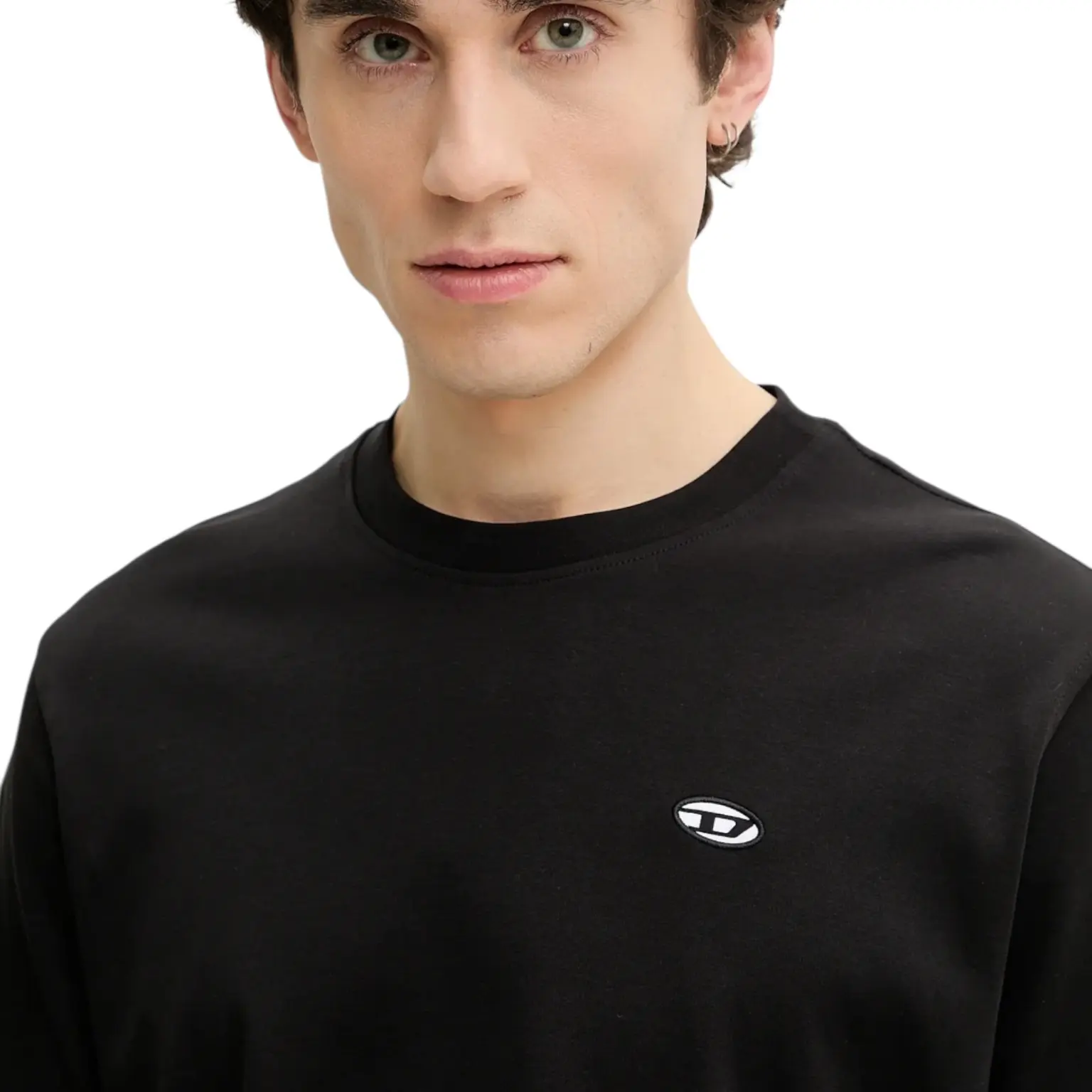 DIESEL TSHIRT T-ADJUST DOVAL WHITE / BLACK