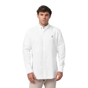 JAMES BARK COTTONS SHIRT POPLIN  WHITE