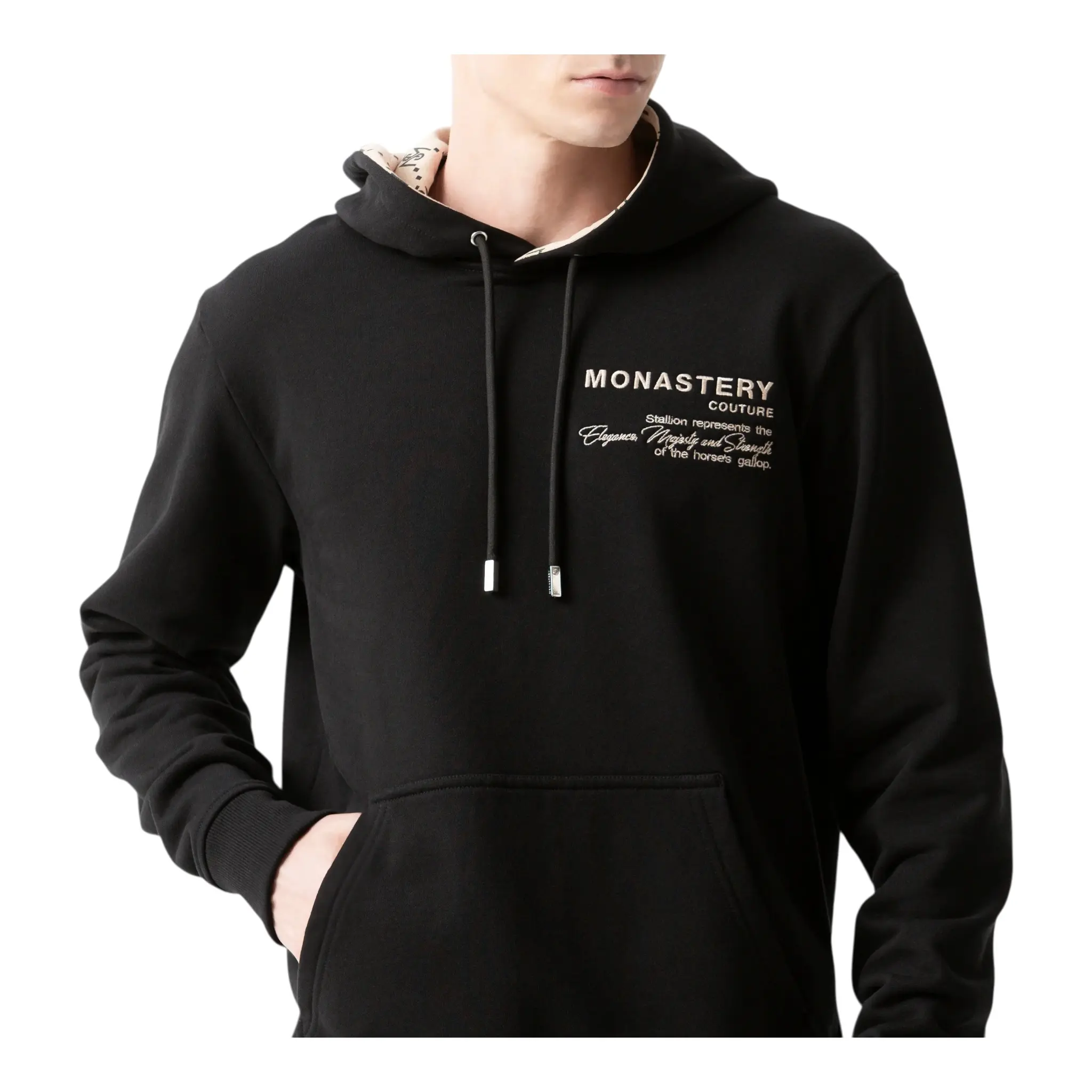 MONASTERY BACKTON HOODIE MEN BLACK