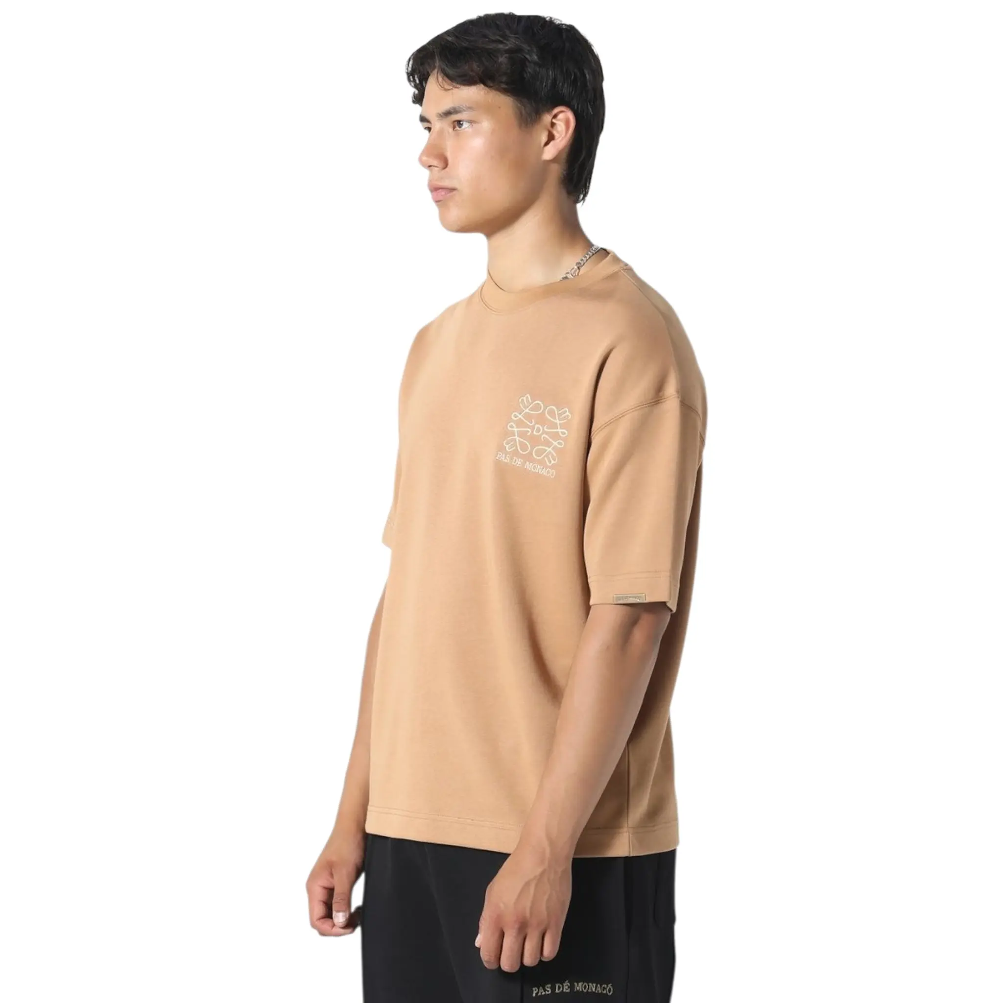 PAS D MONACO PRESTIGE TSHIRT BEIGE / BLACK