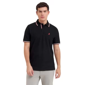 JAMES BARK Men's Multi Striped Polo Shirt