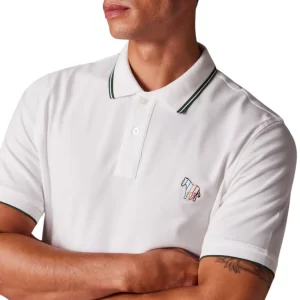 PAUL SMITH MENS REGULAR FIT ZEBRA POLOS
